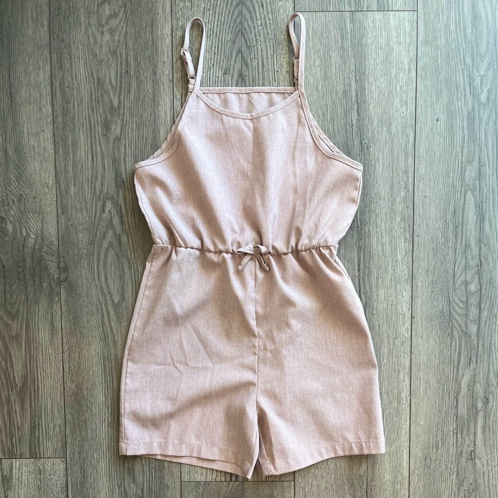 SHEIN Girls Spaghetti Strap Romper One Piece Jumpsuit Rose Pink Size 10